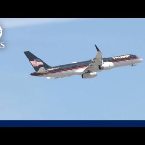Trump’s airplane leaves Palm Beach Worldwide Airport for Contemporary York
