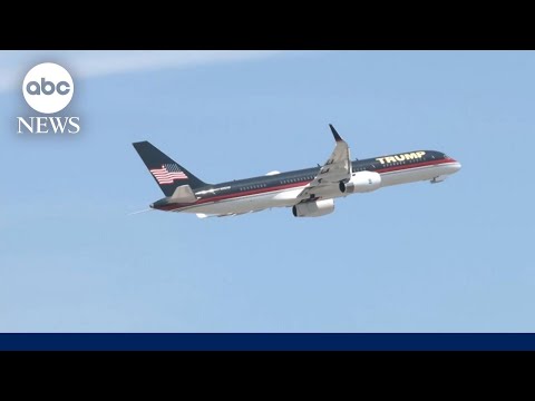 Trump’s airplane leaves Palm Beach Worldwide Airport for Contemporary York