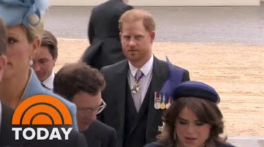 Prince Harry arrives at King Charles III’s coronation