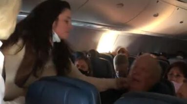 ‘Karen’ on Airplane Looks to Punch and Spit on Passenger