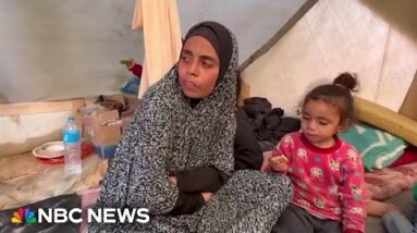 ‘We’re loss of life of starvation’: Palestinian mother describes dire circumstances in Rafah camp