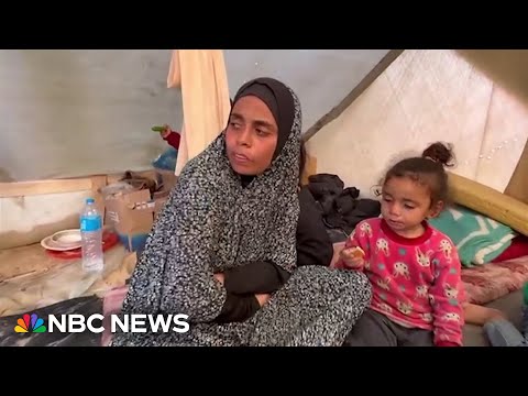 ‘We’re loss of life of starvation’: Palestinian mother describes dire circumstances in Rafah camp