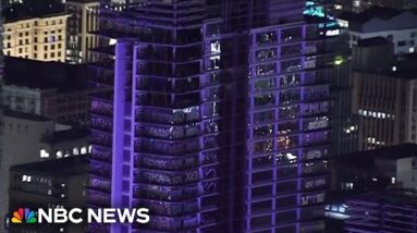 LA mayor warns of unhealthy stunts after man appears to soar off skyscraper