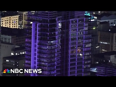 LA mayor warns of unhealthy stunts after man appears to soar off skyscraper