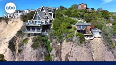 Landslide leaves California mansions teetering on cliff’s edge