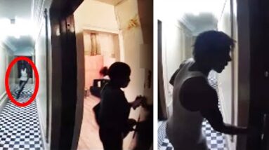 Lady Narrowly Escapes Man Chasing Her to Home Door