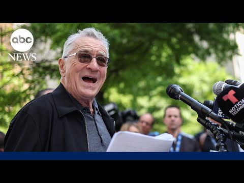 Robert De Niro and Capitol Officer Harry Dunn train at Biden marketing campaign tournament outdoor Trump courthouse