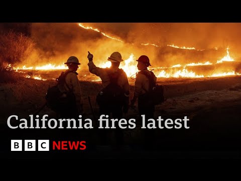 LA fires tranquil raging as Nationwide Guard and curfews deployed against looters | BBC News